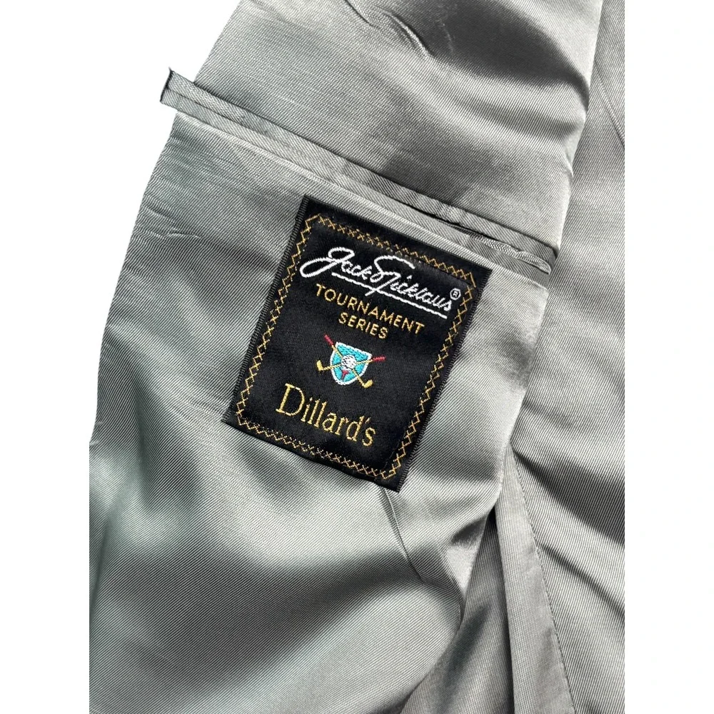 vtg Jack Nicklaus 44R Green Jacket Blazer Masters Sport Coat Gold Buttons USA